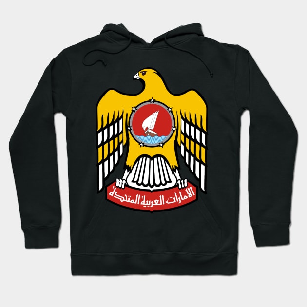 Emblem of the United Arab Emirates (1973 - 2008) Hoodie by Flags of the World